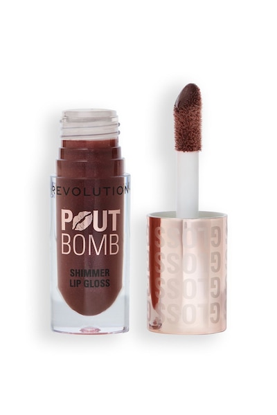 Revolution Pout Bomb Shimmer Lip Gloss Chocolate Sparkle