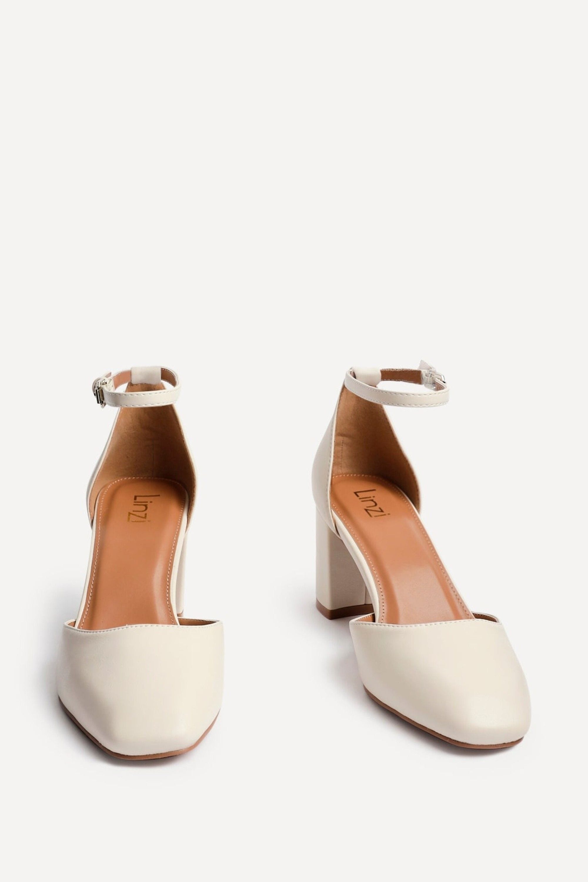 Linzi Sydney Nude Faux Leather Square Toe Court Heel image 3