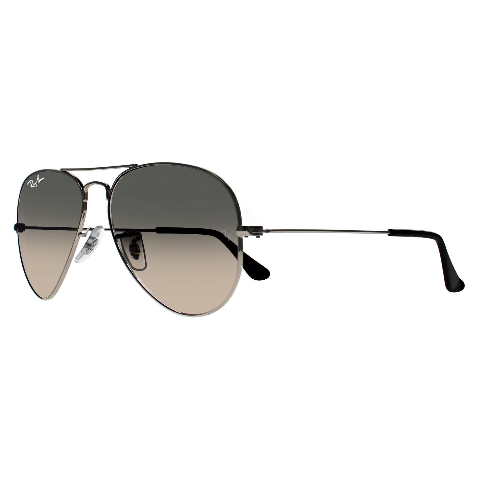 Ray-Ban Aviator Silver Grey Gradient Aviator 3025 Sunglasses image 2