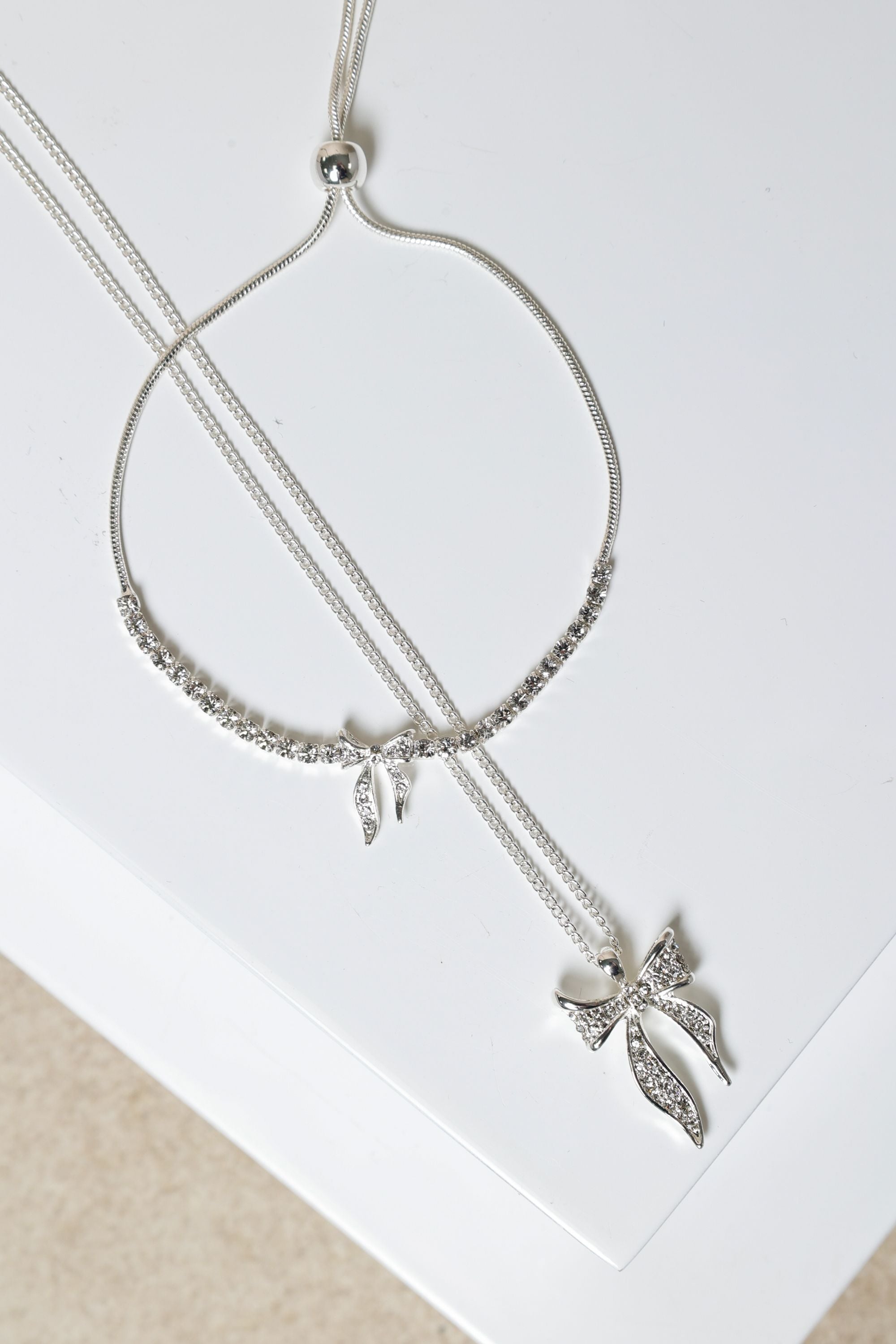Jon Richard Silver Plated and Pave Bow Trio Set - Gift Box image 3