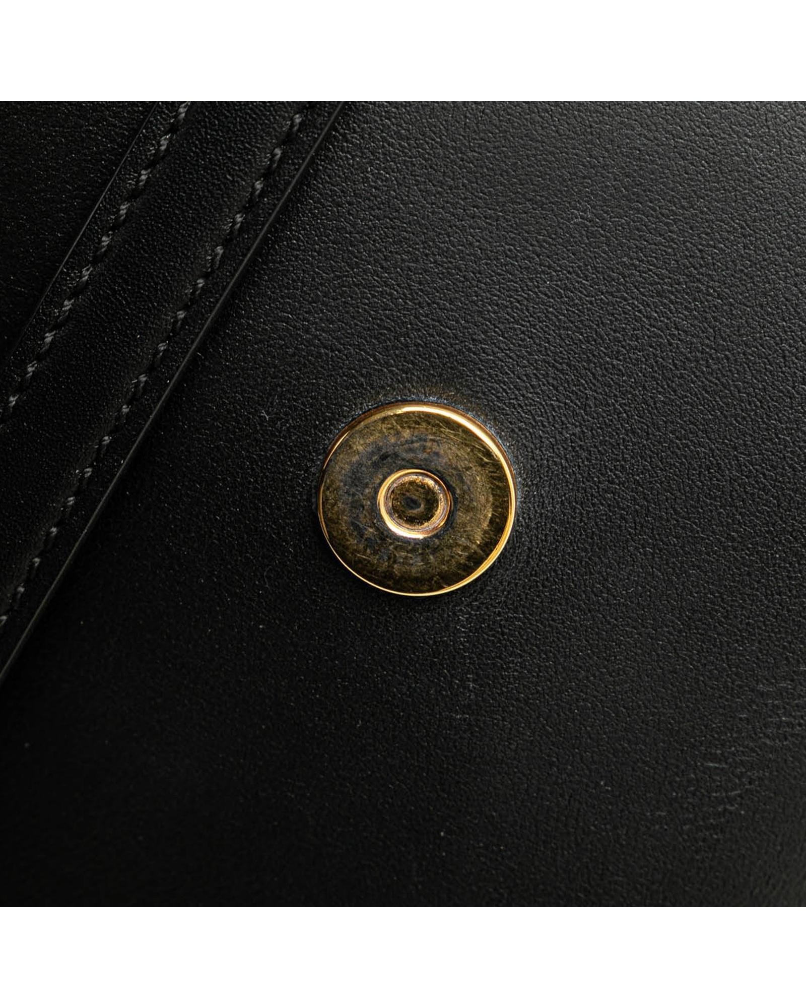 Valentino Preloved Rockstud Shoulder Bag HalfMoon Shape Wo - Black image 10