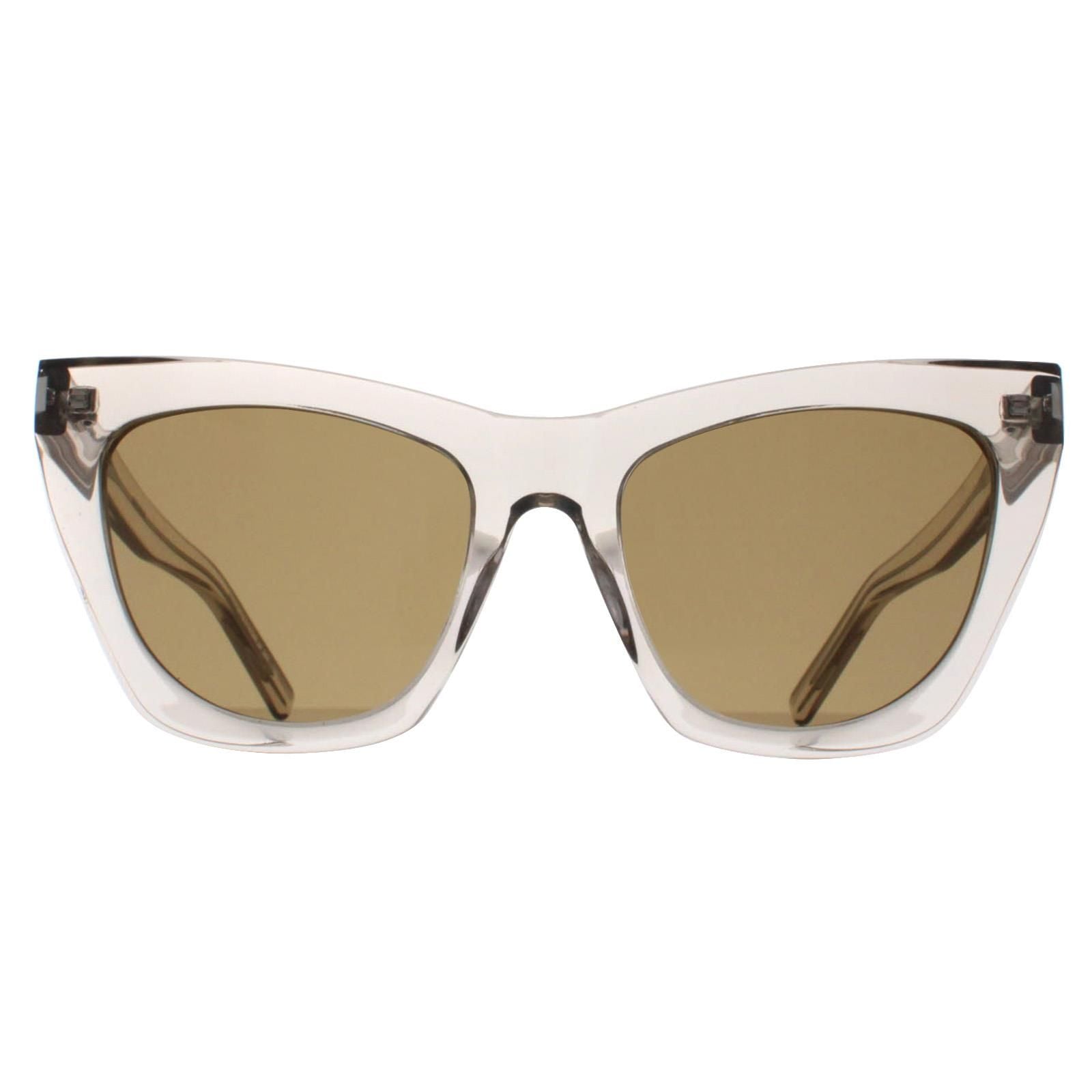 Saint Laurent Cat Eye Transparent Beige Brown SL214 Kate image 2