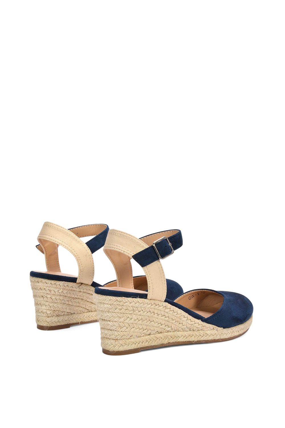 XY London 'Joey' Closed Toe Ankle Strap Espadrille Wedge Platform Shoes image 4