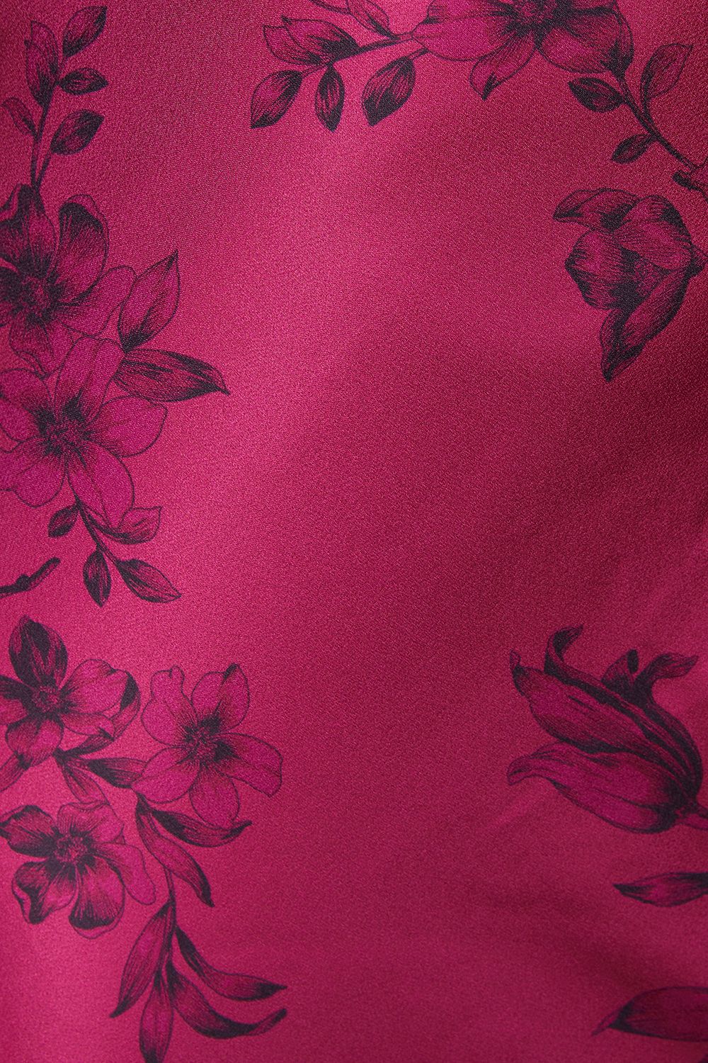 Oasis Petite Floral Occasion Satin Open Back Maxi Dress Berry image 5