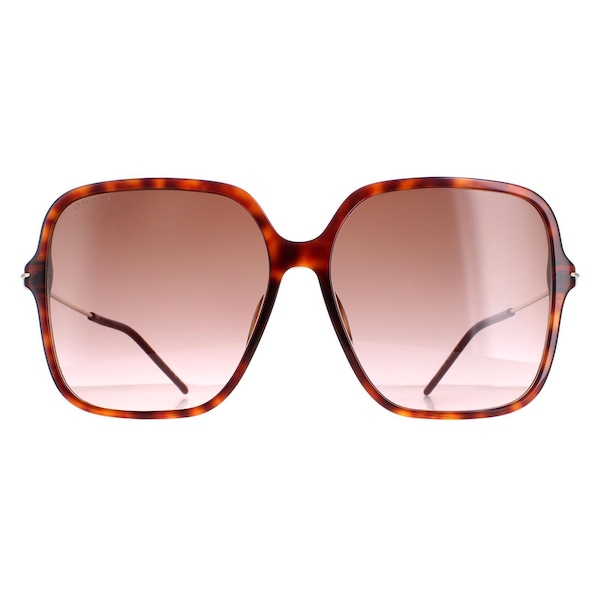 Gucci Square Dark Havana Brown Gradient GG1267S