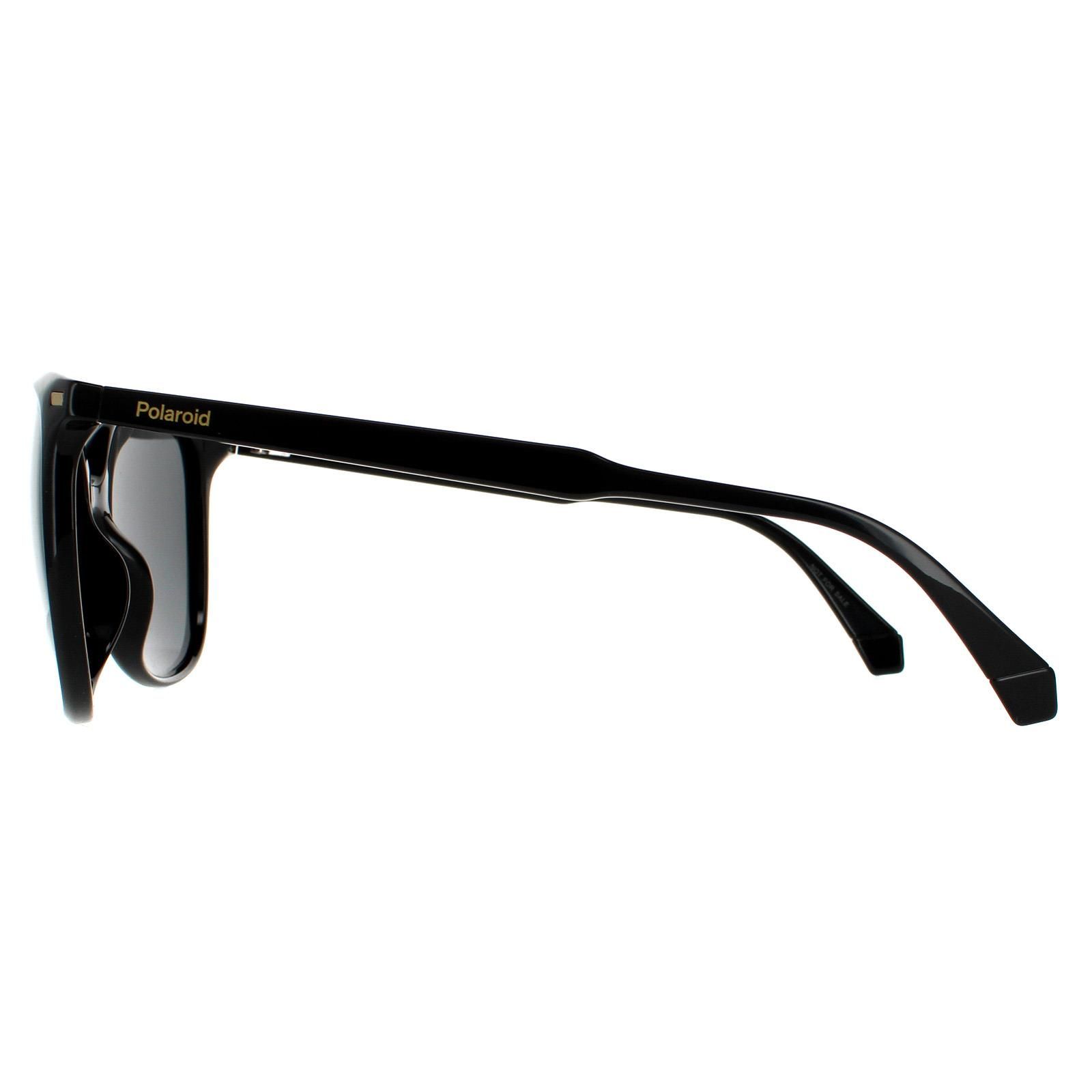Polaroid Cat Eye Black Grey Polarized Sunglasses image 3
