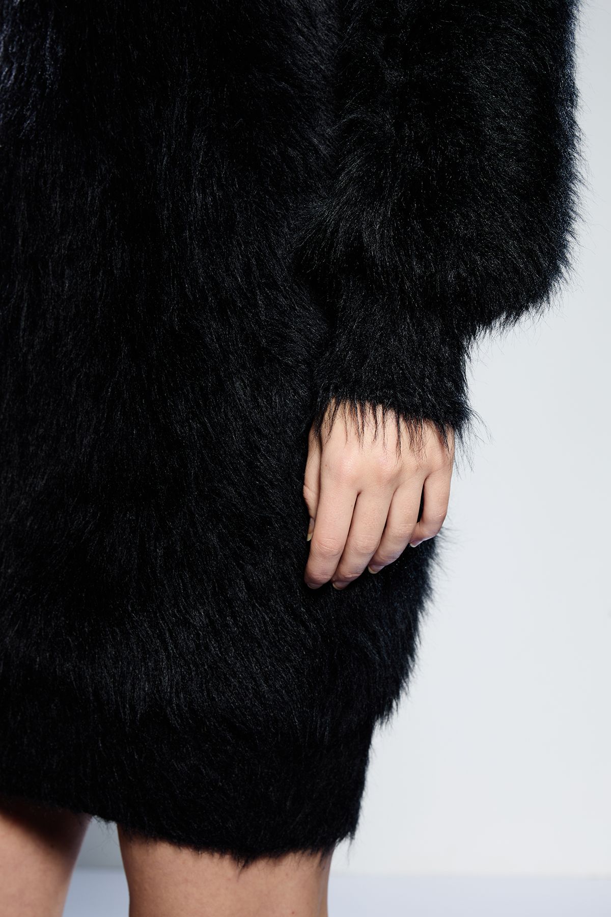 RUNWAY 1.8.1.8 Runway 1.8.1.8 Fluffy High Neck Jumper Dress Black image 4