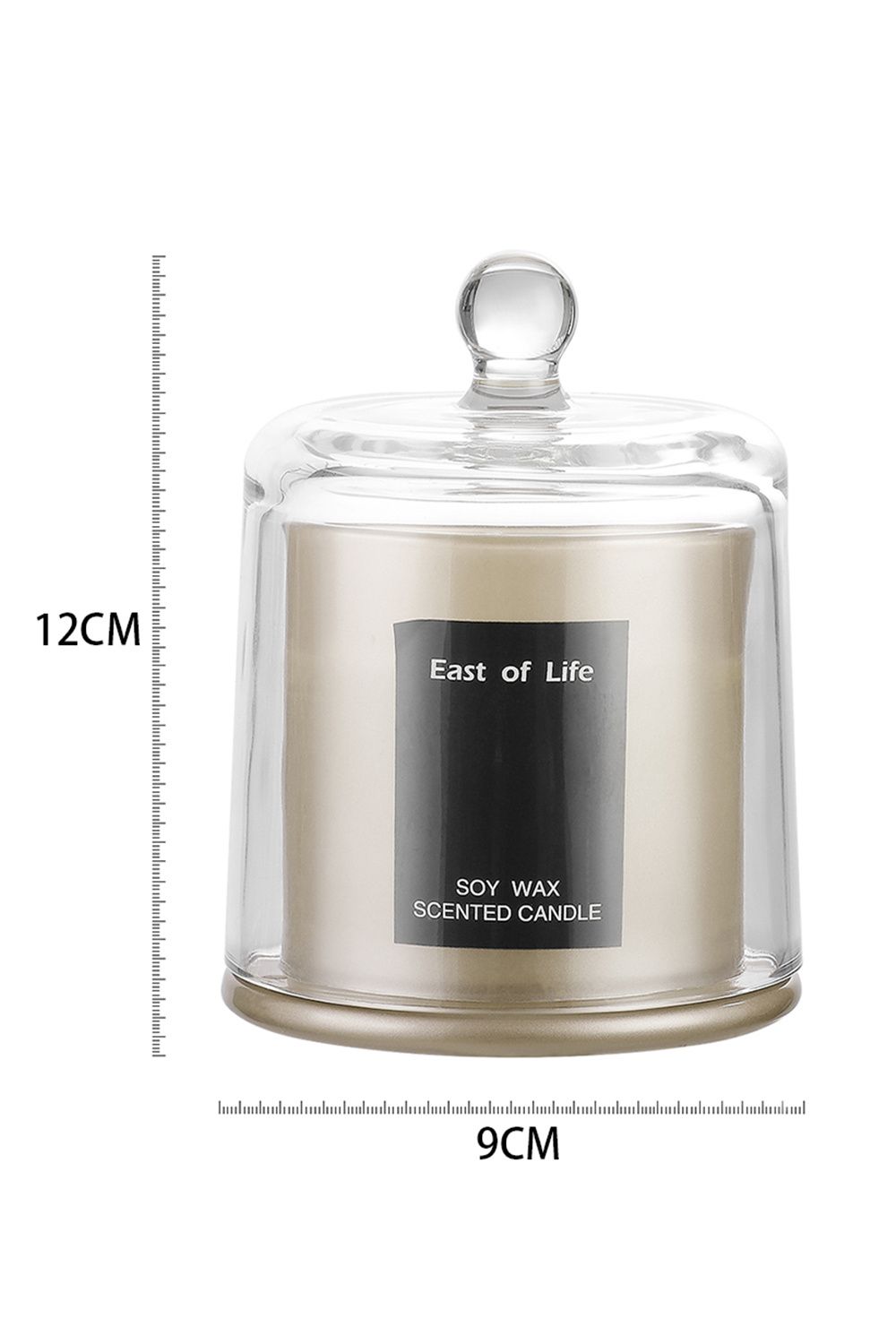 Living and Home Soy Wax Lychee & White Tea Scented Jar Candle Home Fragrance Help Sleep 9 x 11.5cm H image 6