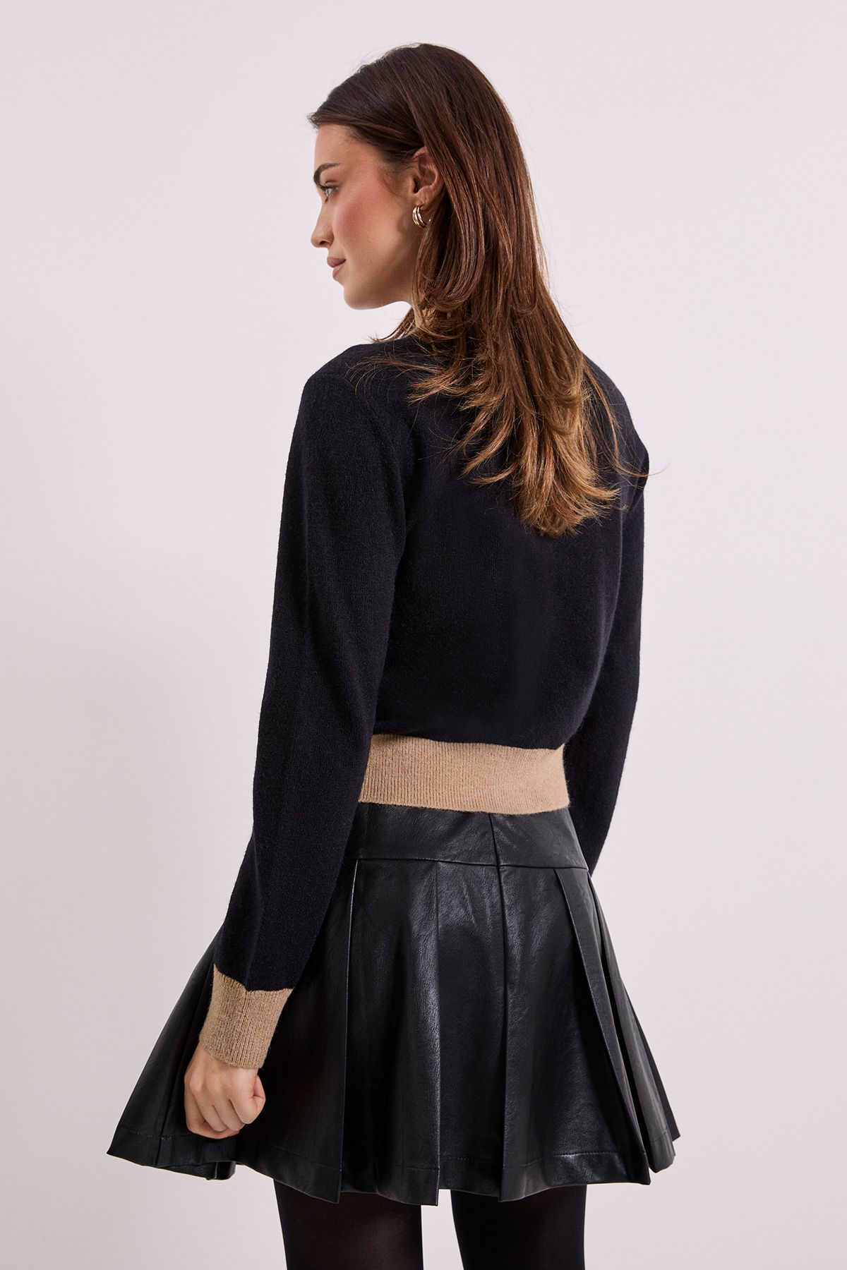 Dorothy Perkins Colour Block Cardigan Black image 3