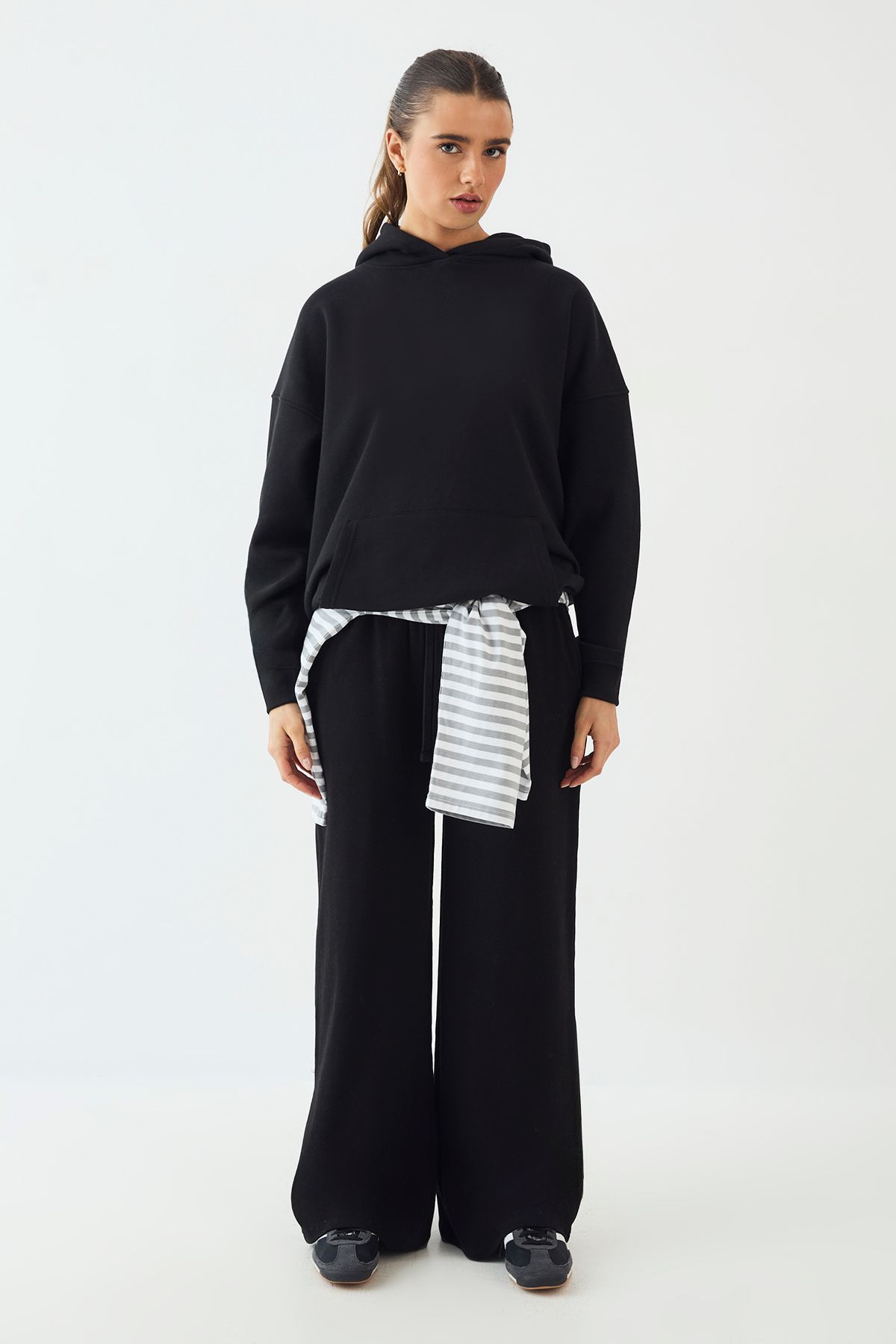 DSGN Studio DSGN Studio Puff Print Slogan Oversized Hoodie Black image 5