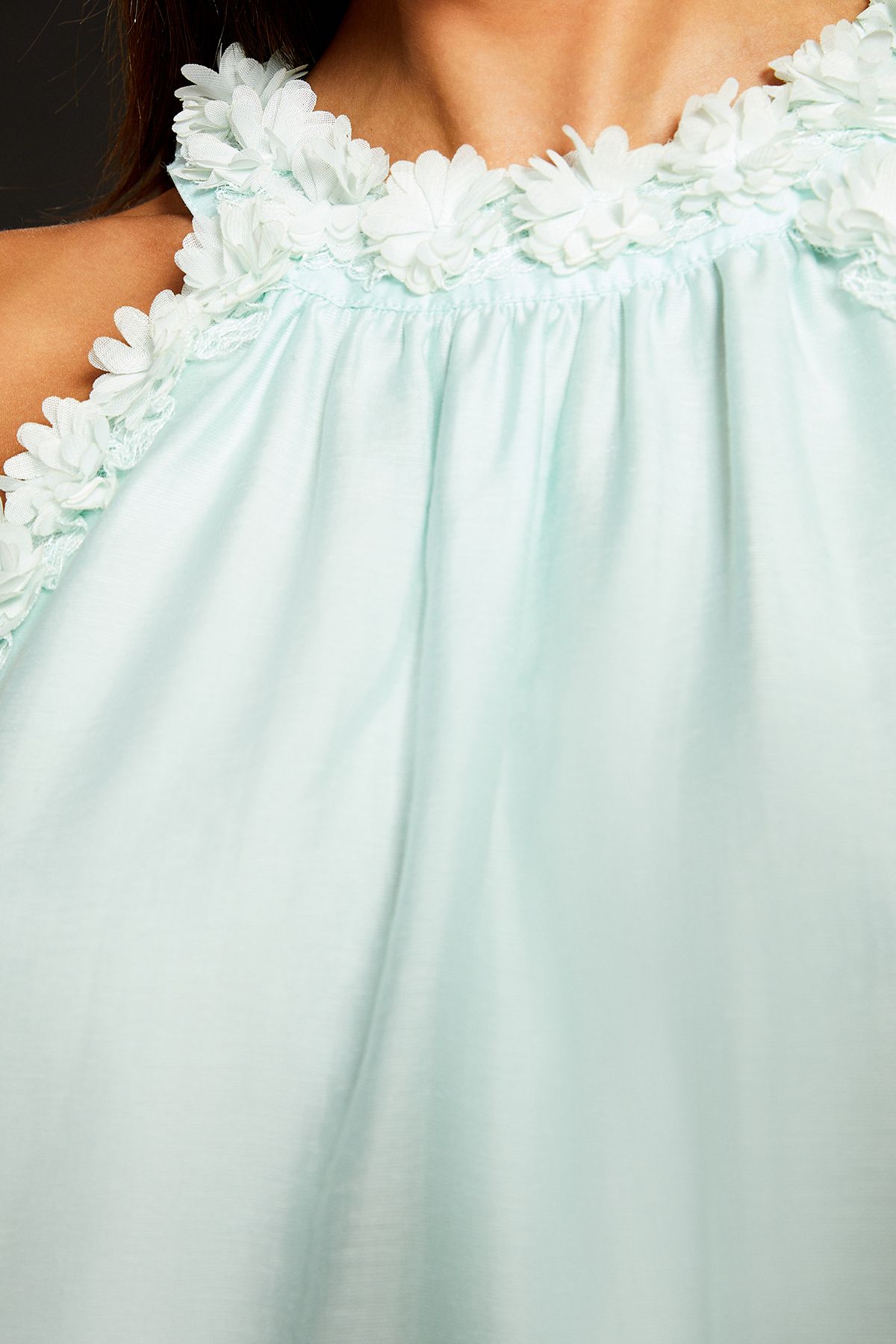 RUNWAY 1.8.1.8 Runway 1.8.1.8 Trapeze Texture Trim Top Aqua image 5