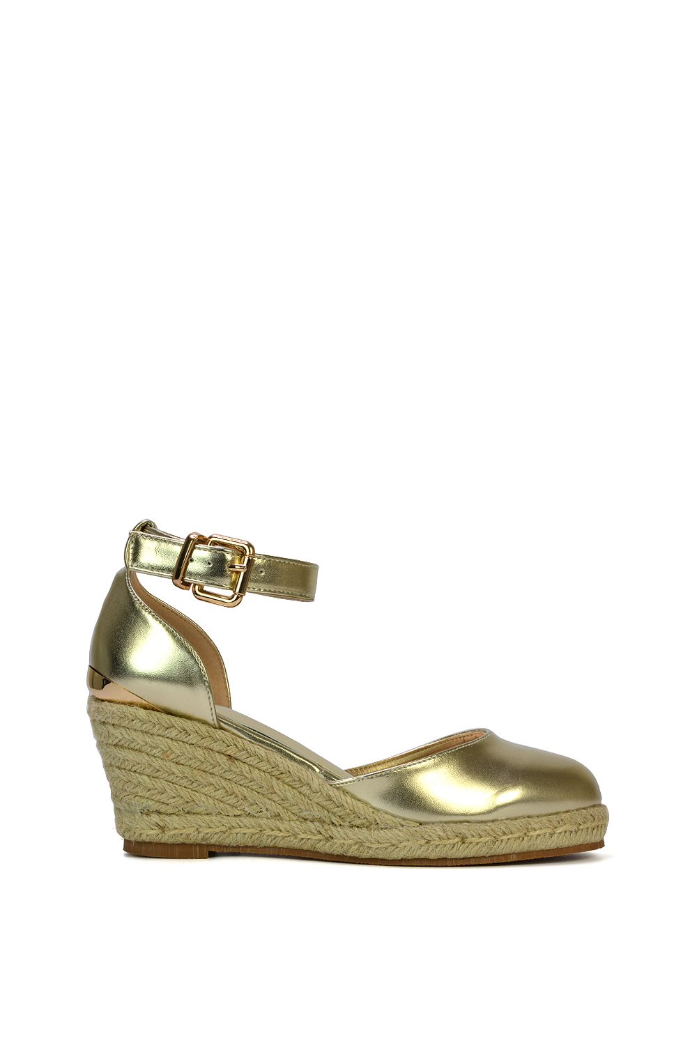 XY London 'Forest' Closed Toe Espadrille Wedge Heel Sandals image 1