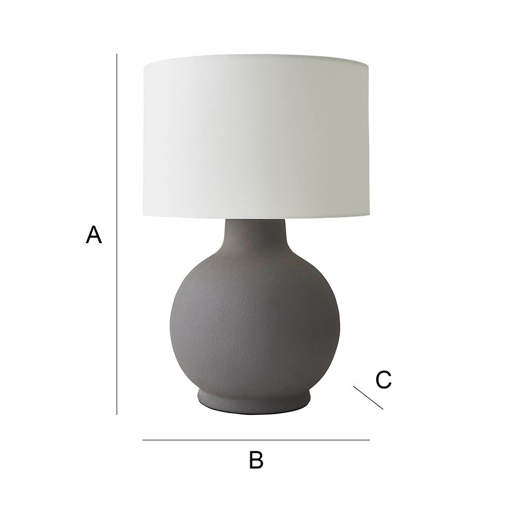 ValueLights Blair Natural Linen Shade Hand Finished Ceramic Stonewear Table Lamp with Bulb image 7