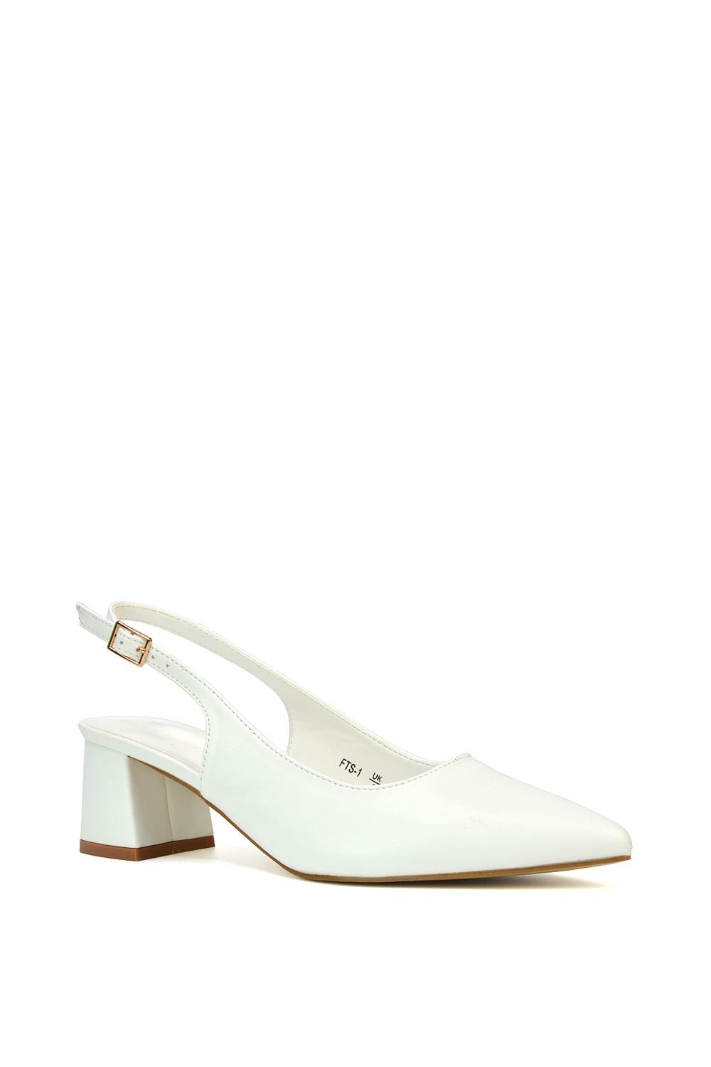 XY London 'Becky' Pointed Toe Slingback Court Shoe Heels image 2