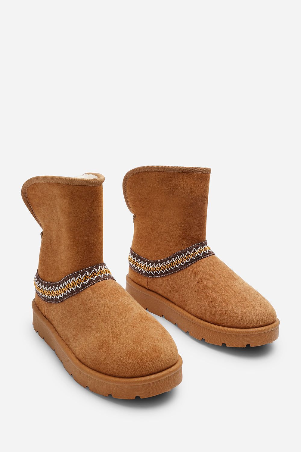 Where's That From 'Flora' Suede Flat Slippers with Embroidered Trim Detail image 7