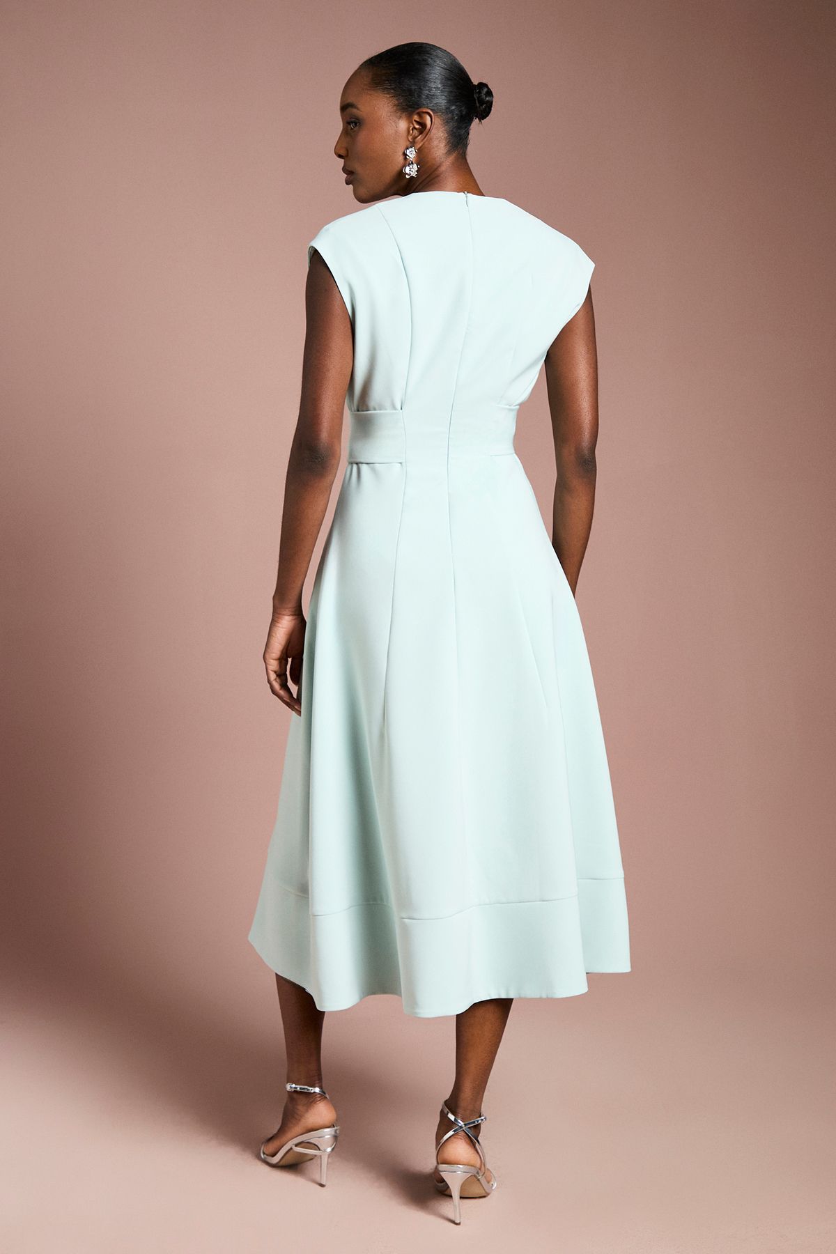 Coast Belted Crepe Dress Mint image 3