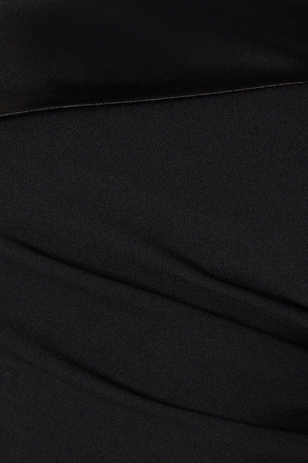 Coast Bardot Midi Dress With Satin Black image 5