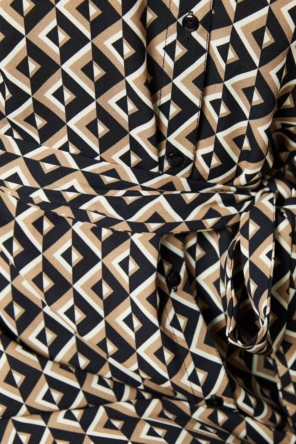 Dorothy Perkins Geo Midi Shirt Dress Geo image 5