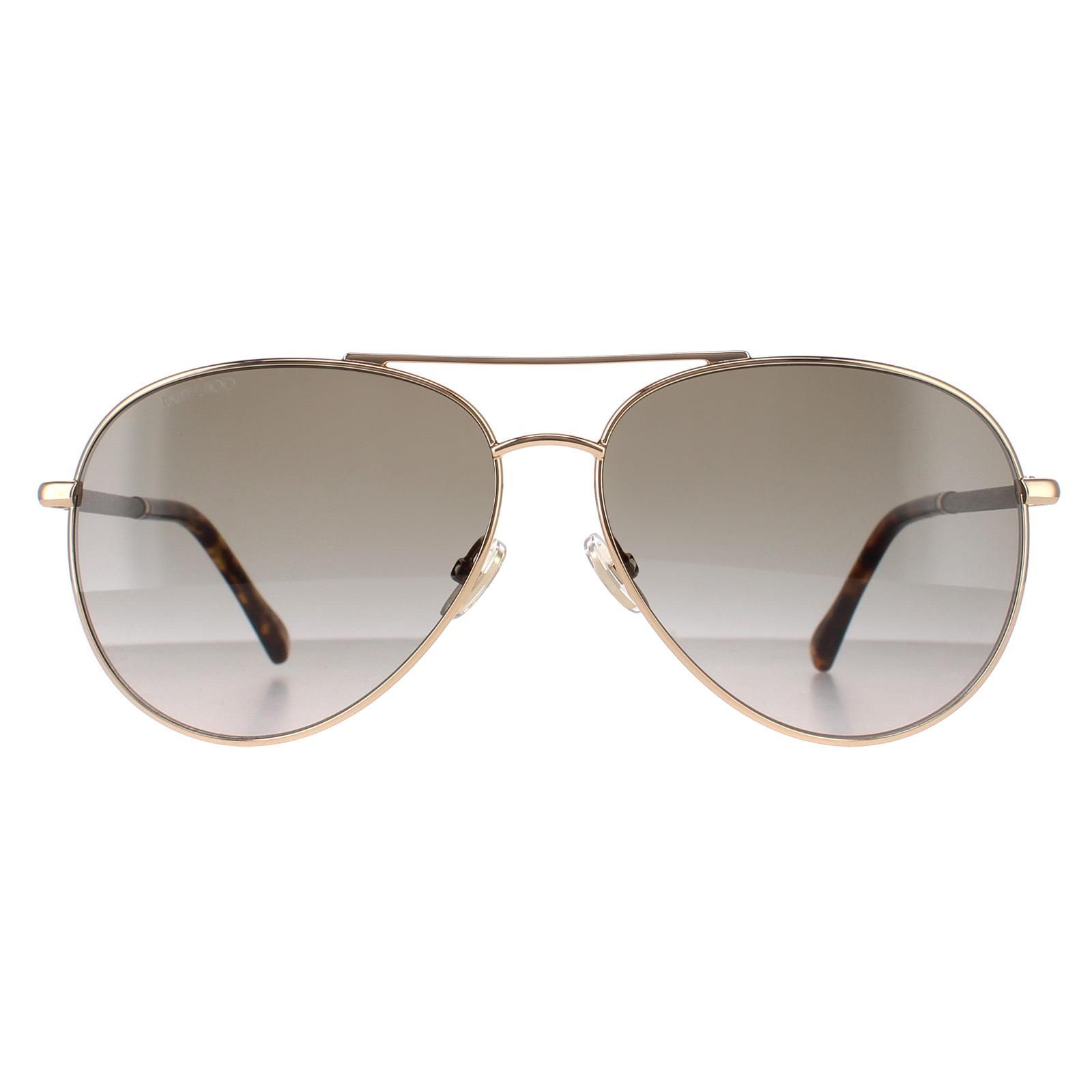 Jimmy Choo Aviator Gold Havana Brown Gradient DEVAN/S image 1
