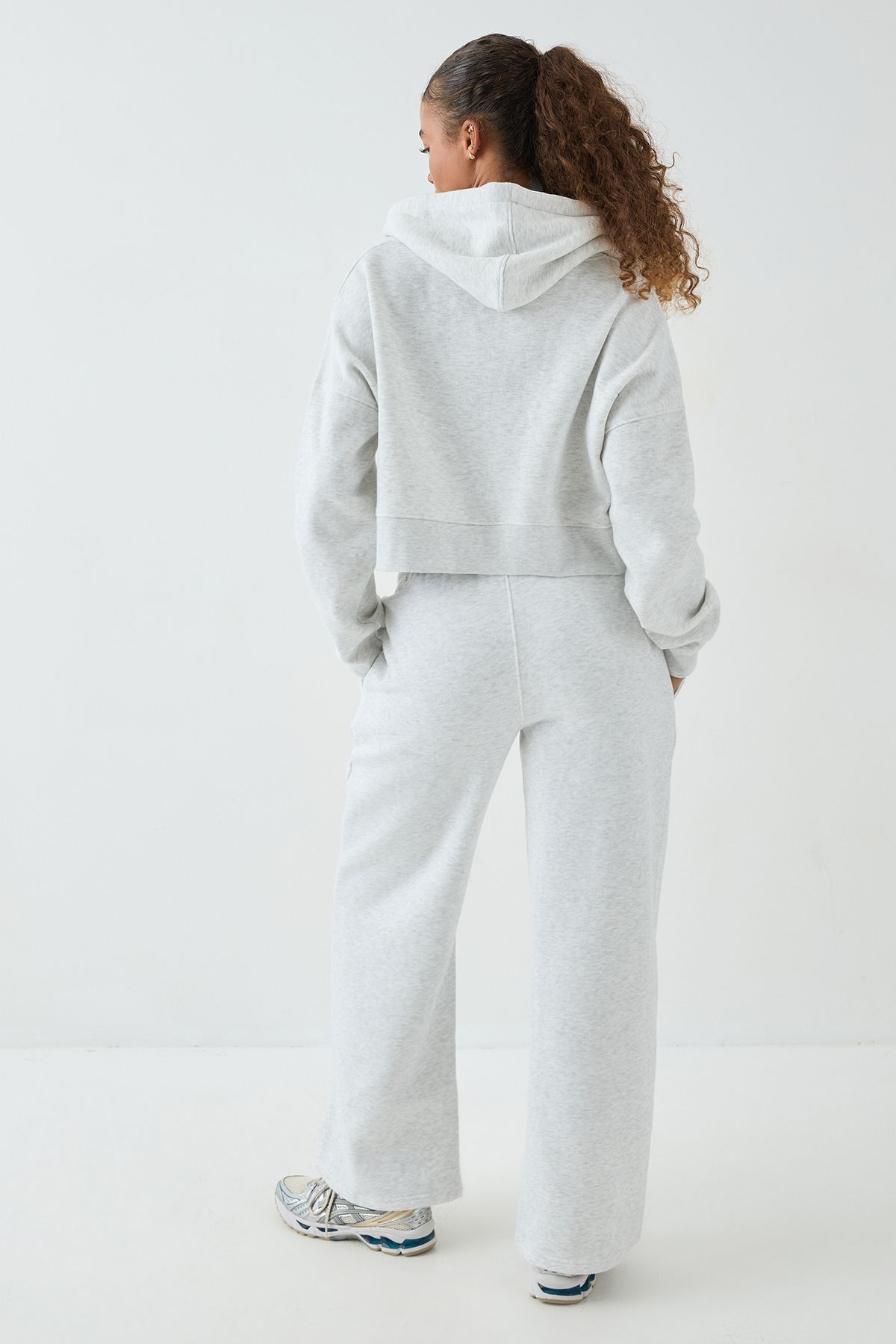 DSGN Studio Petite DSGN Studio Contrast Drawcord Straight Leg Jogger Ash Grey image 2