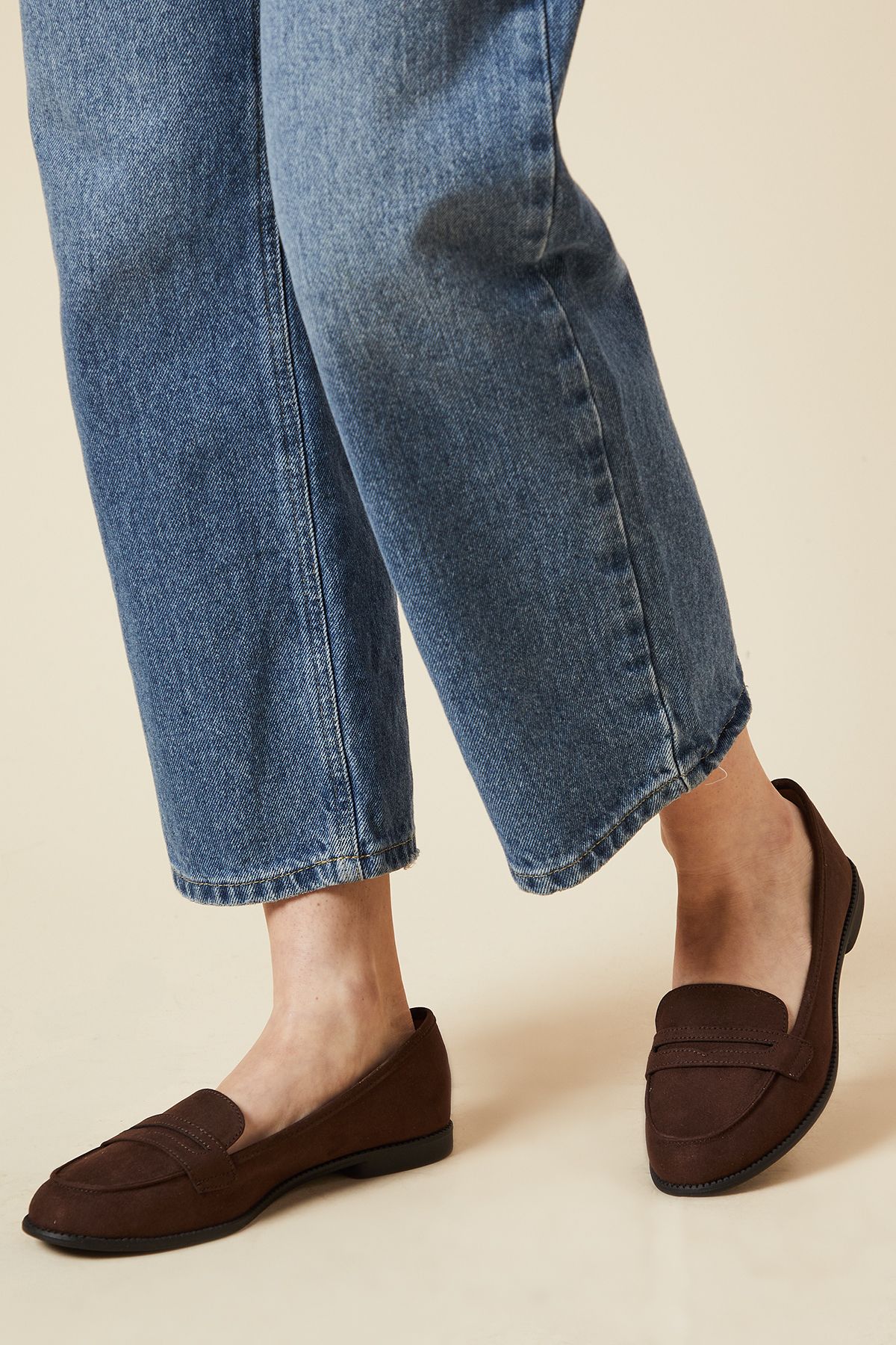 Dorothy Perkins Lara Penny Loafers Chocolate image 2