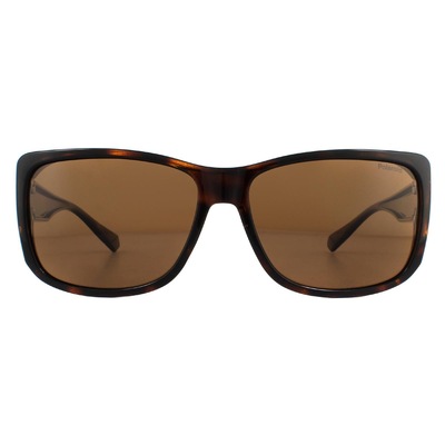 Polaroid Suncovers Wrap Havana Brown Copper Polarized Sunglasses