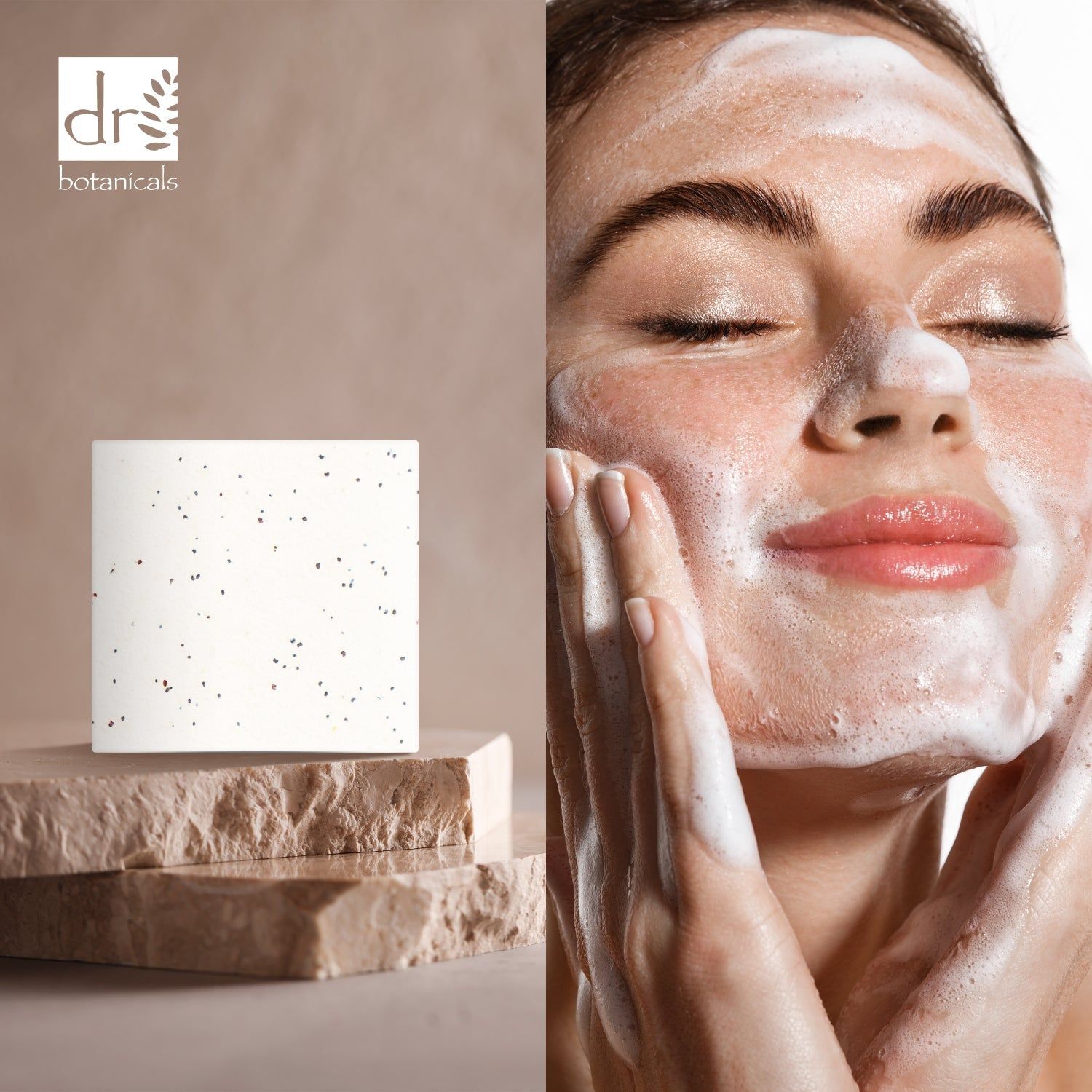 Dr. Botanicals Cocoa & Coconut Superfood Facial Cleansing Bar 100g image 4