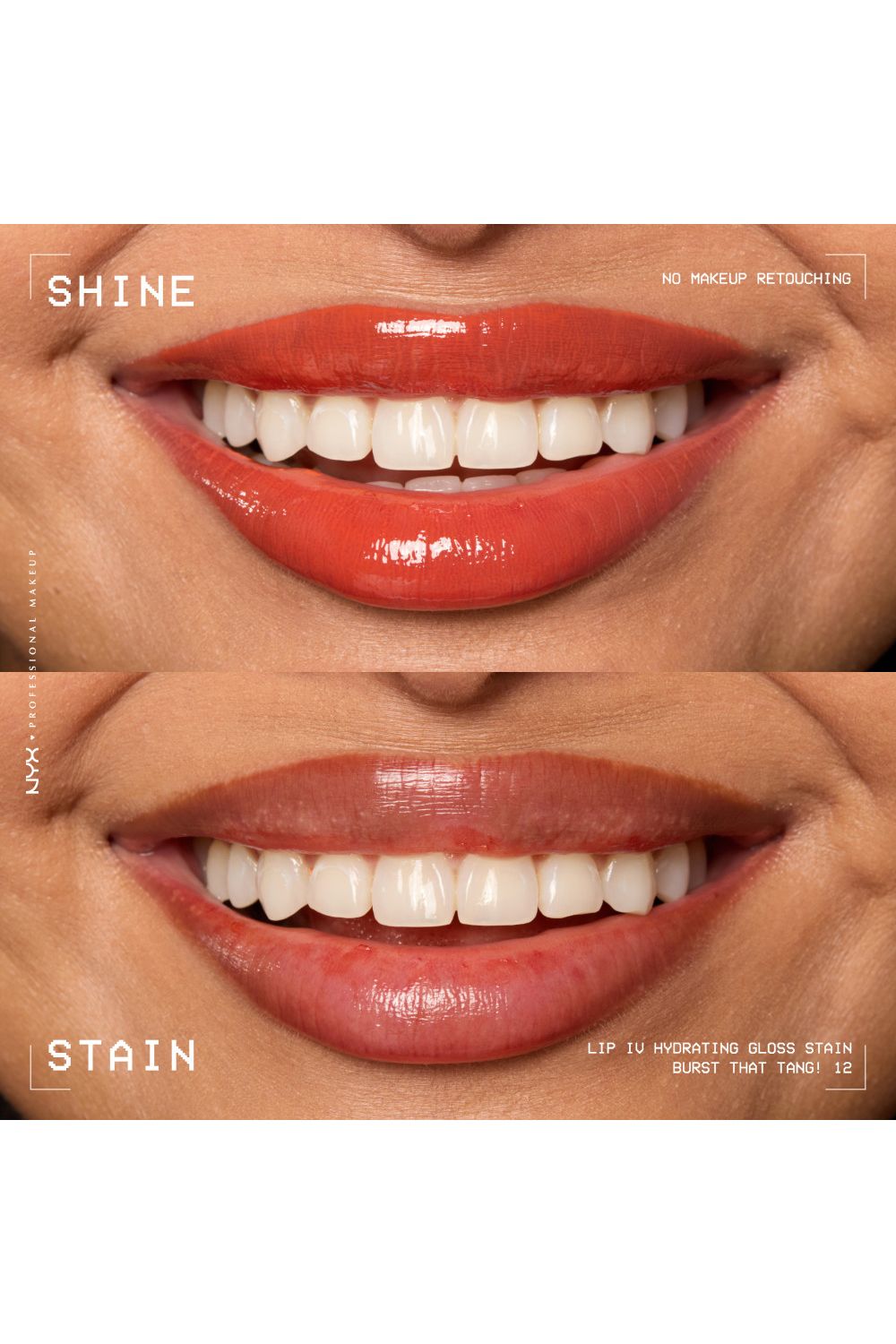 NYX Professional Makeup Lip IV Hydrating Gloss Stain, Lip Gloss 5ml Burst That Tang image 6