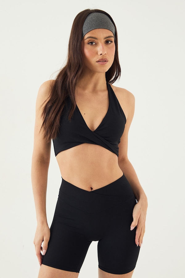 DSGN Studio DSGN Studio Ultra Sculpt Twist Front Light Support Sports Bra Black