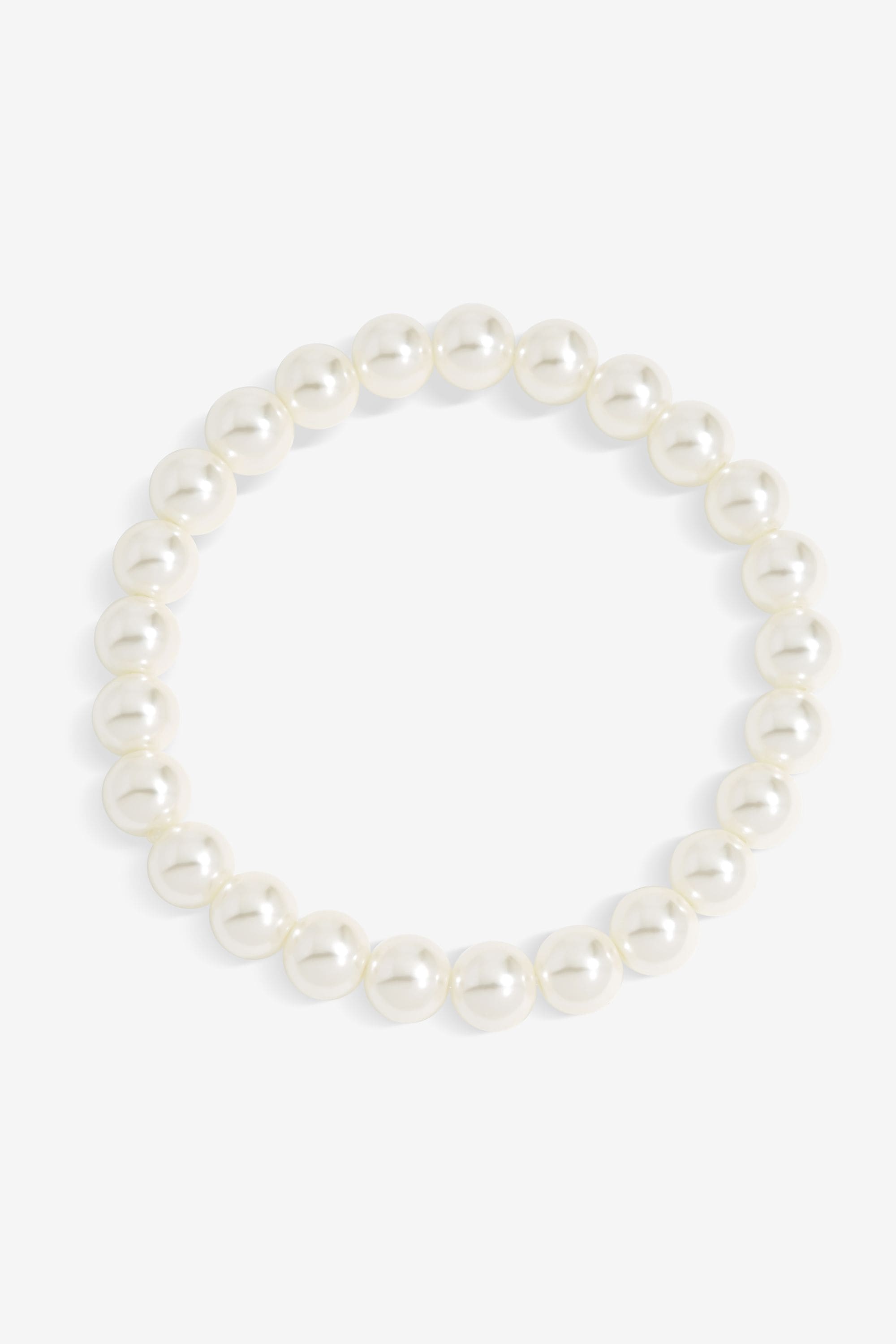 Jon Richard Single Row Pearl Stretch Bracelet image 1