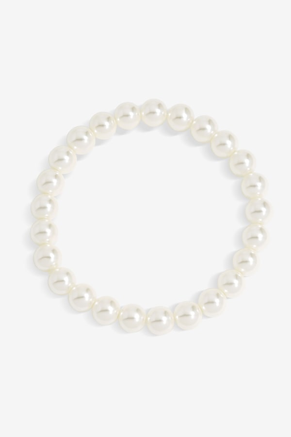 Jon Richard Single Row Pearl Stretch Bracelet