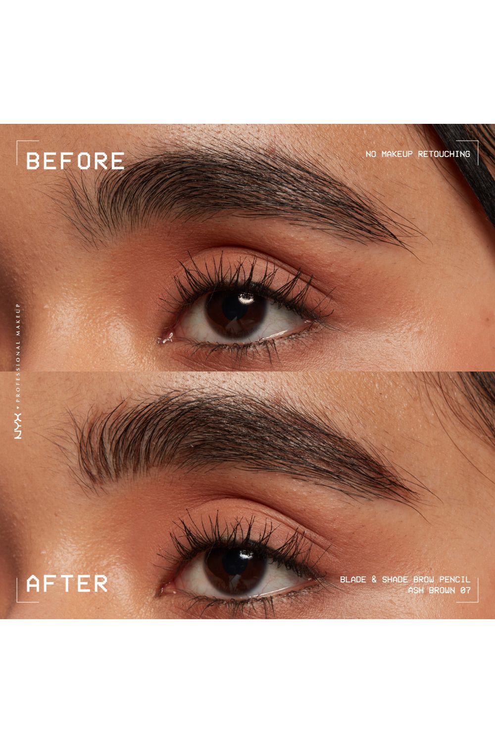 NYX Professional Makeup Blade & Shade, Nano Brow Mechanical Pencil 0.06g Ash Brown image 8