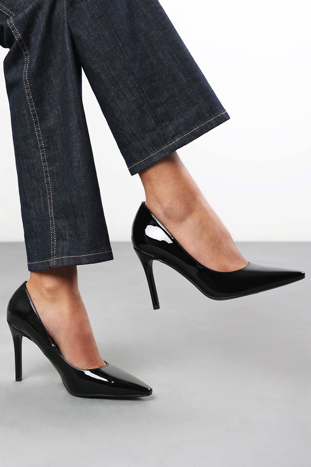 Where's That From 'Sorelle' Wide Fit Patent Stilleto Court Heels image 6