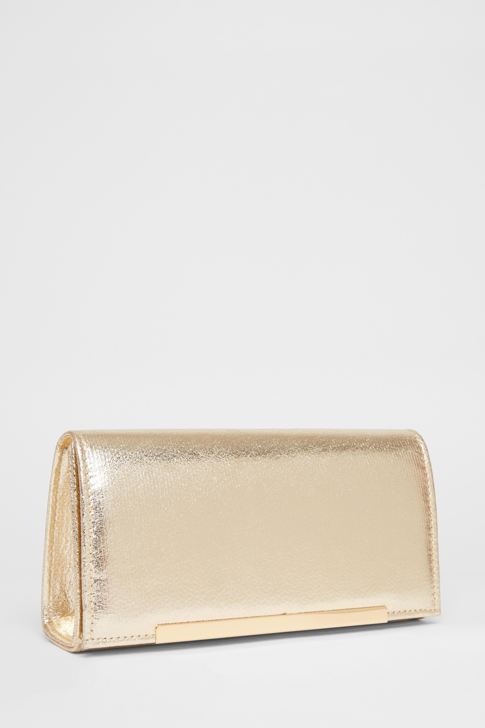 Quiz Gold Long Clutch Bag image 3