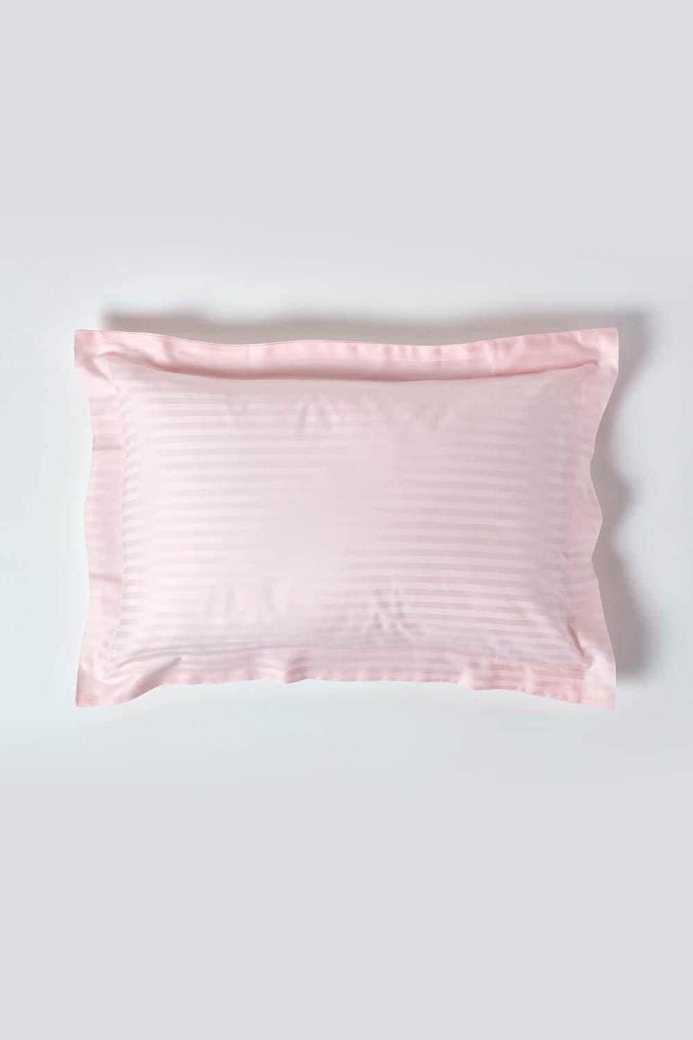 Homescapes Egyptian Cotton Satin Stripe Oxford Pillowcase 330 TC image 1