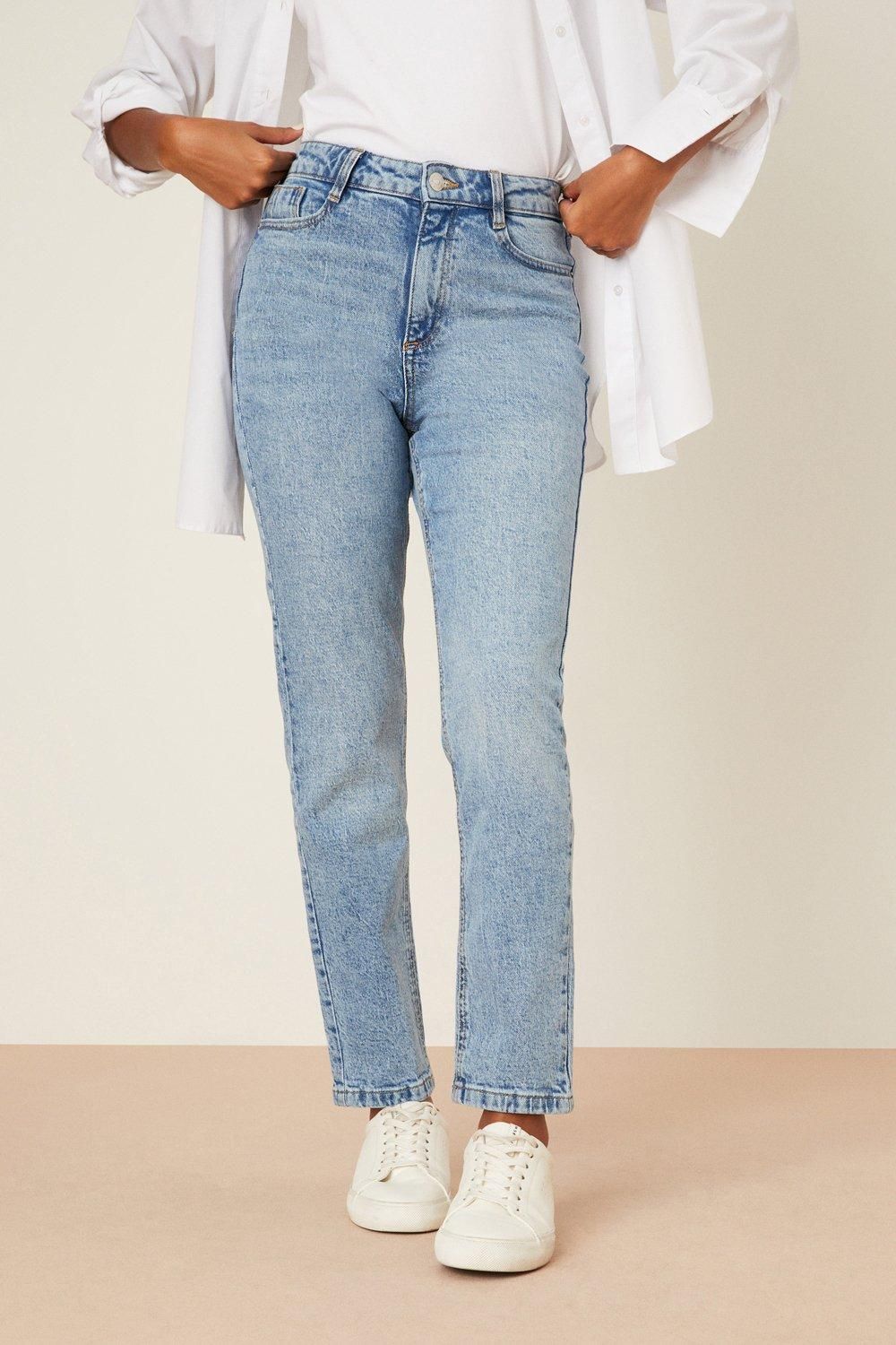 Dorothy Perkins Kimberley Slim Mom Jeans Light Wash image 2