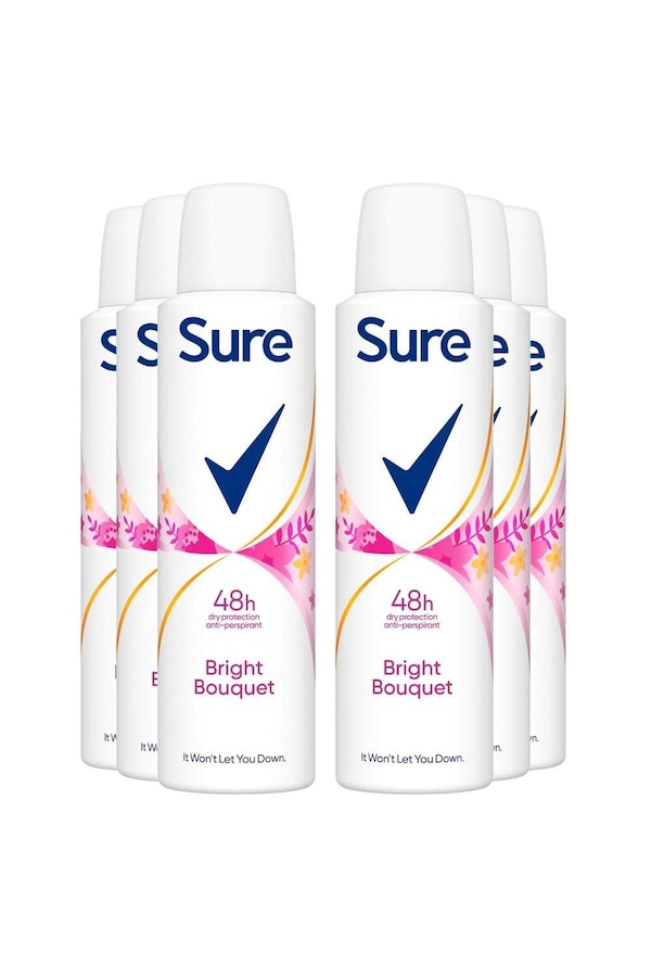 Sure Motion Sense Women 'Antiperspirant Deodorant' Bright Bouquet, 6x150ml