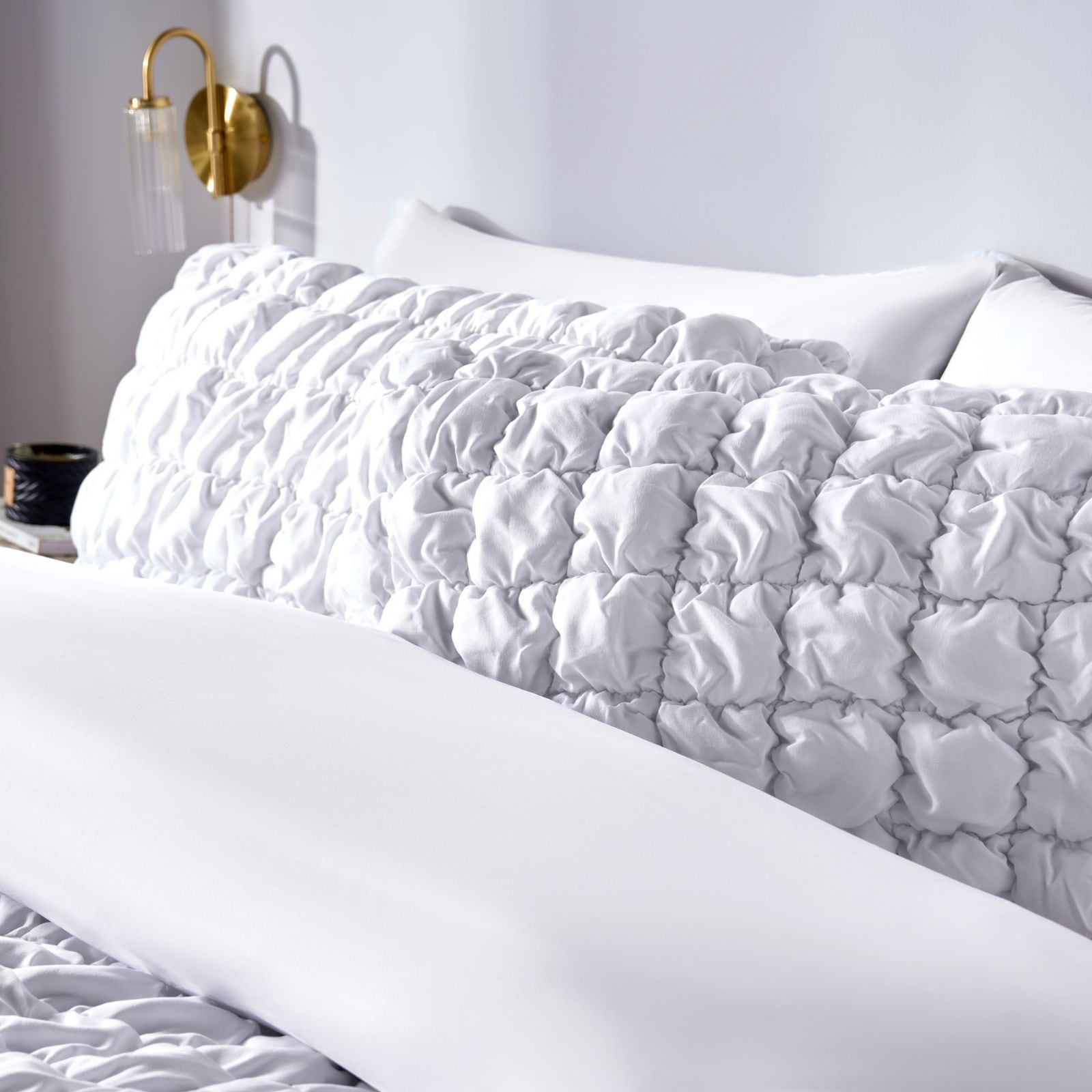 OHS Filled Seersucker Duvet Cover with Pillowcase Bedding Set image 2