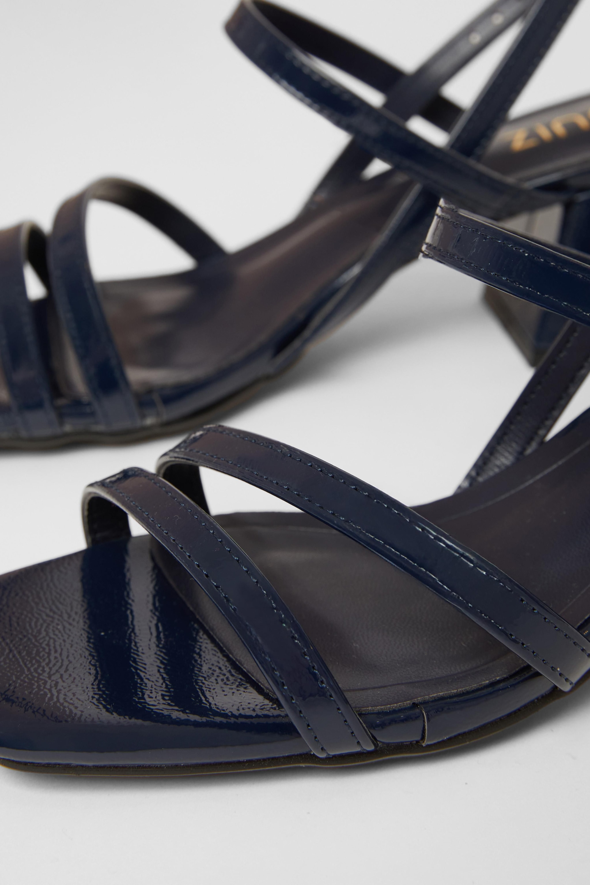 Quiz Navy Sling Back Heeled Sandals image 4