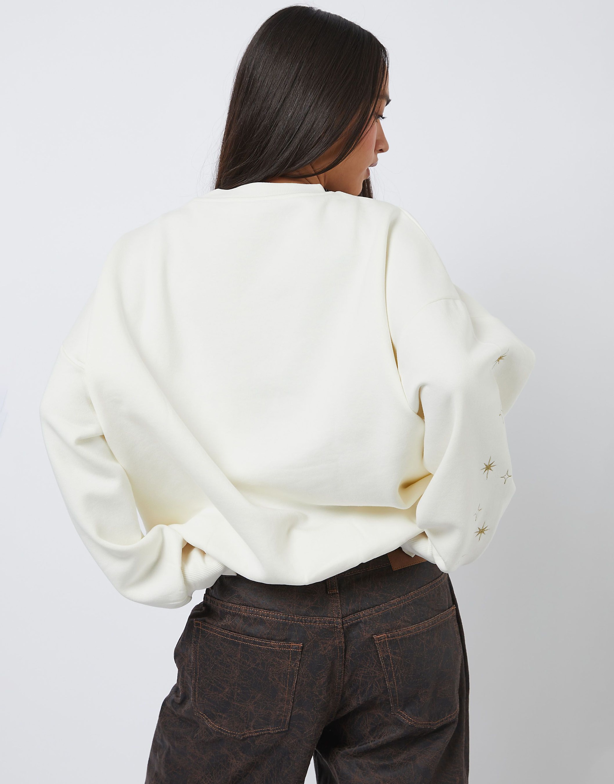 SKINNYDIP Disney Living in A Fantasy Gold Embroidered Sweatshirt image 2