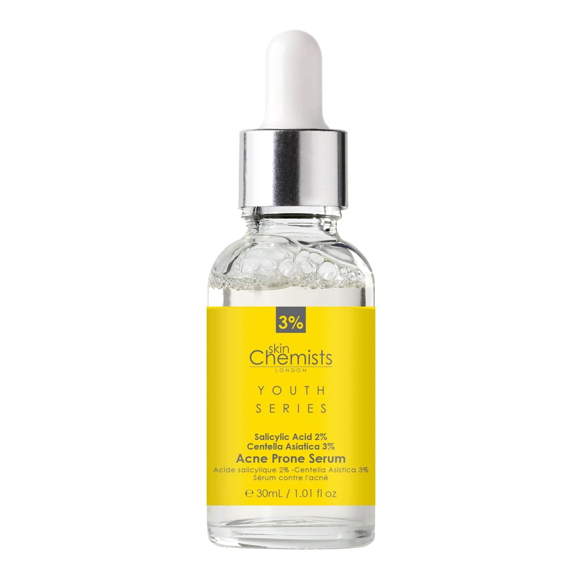skinChemists Youth Series Acne Prone Serum Salicylic Acid 2%, Centella Asiatica 3% 30ml x 2 Duo Pack image 2