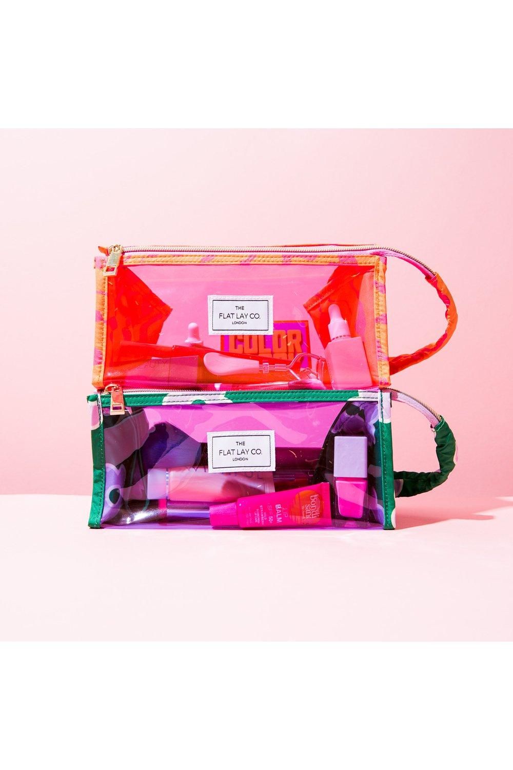 The Flat Lay Co Orange in Pink Dribbles Jelly Open Flat Box Bag Multi image 6