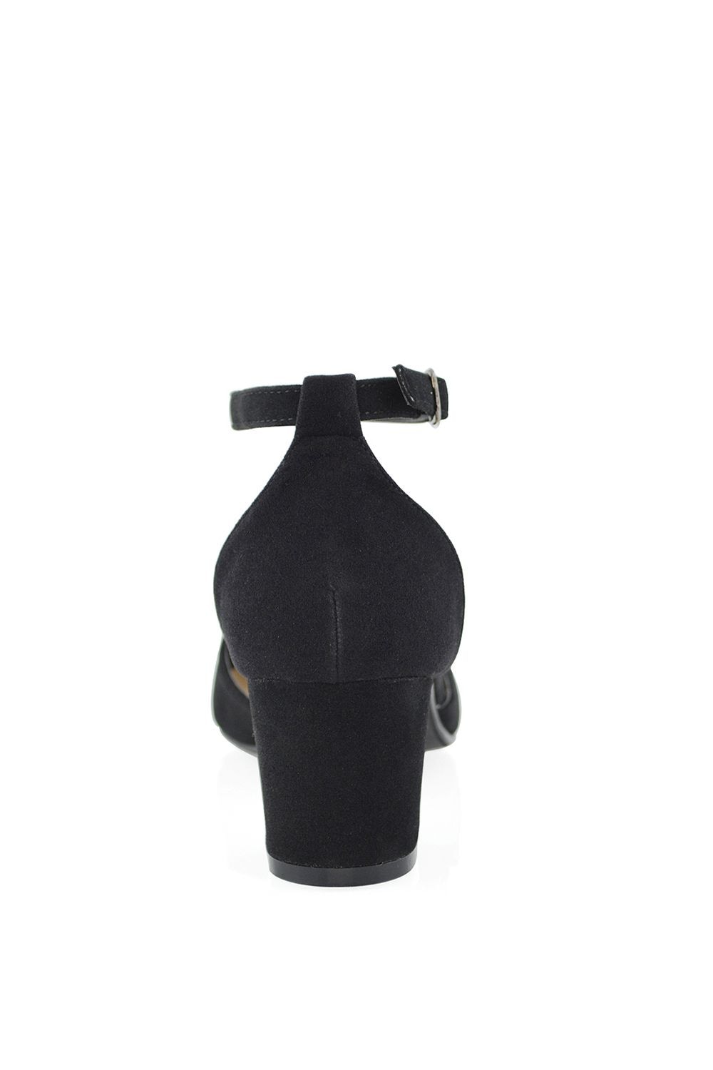 XY London 'Billie-May' Chunky Strappy Mid Block High Heels Court Shoes image 3