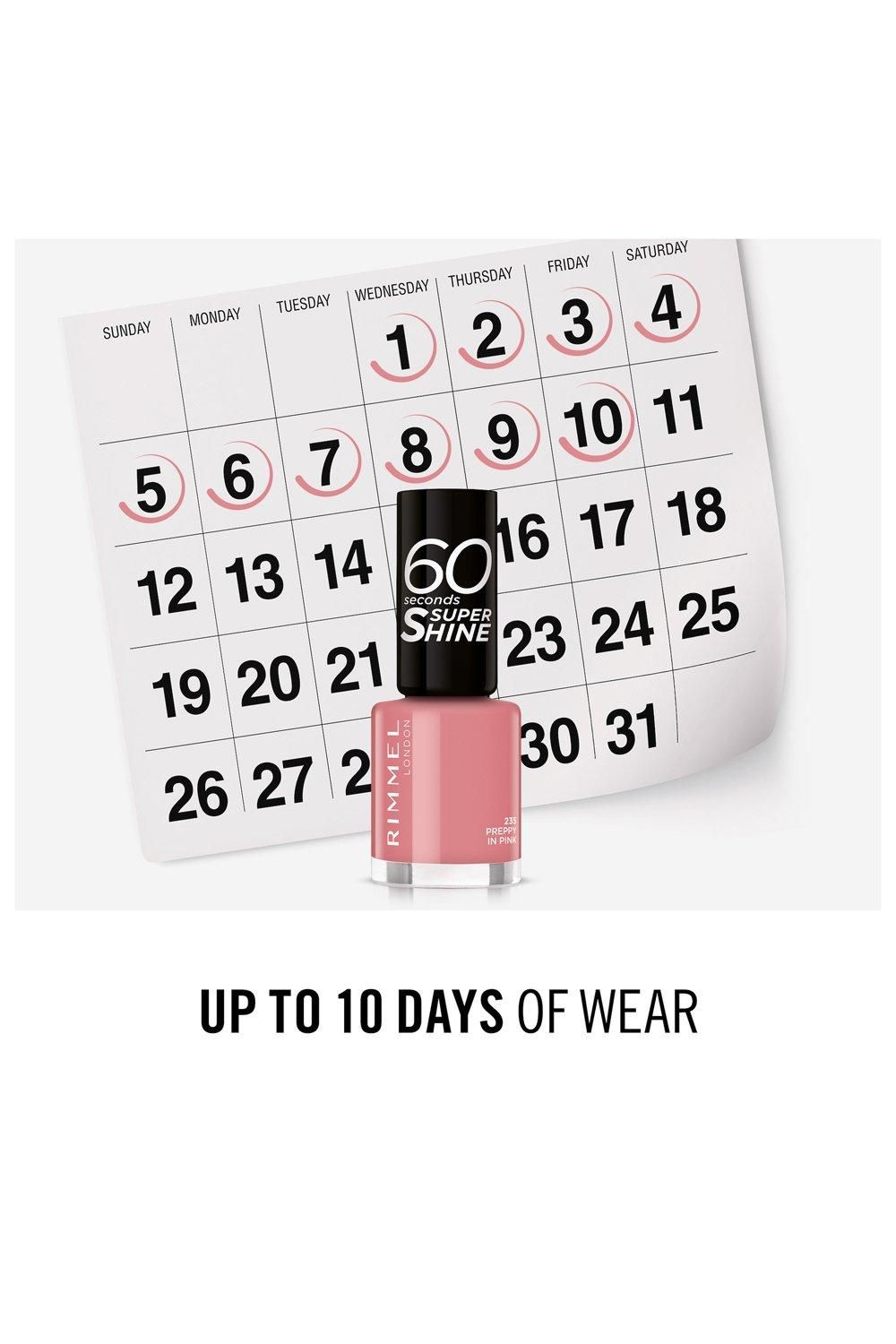 Rimmel London 60 Seconds Super Shine Nail Polish Preppy In Pink image 7