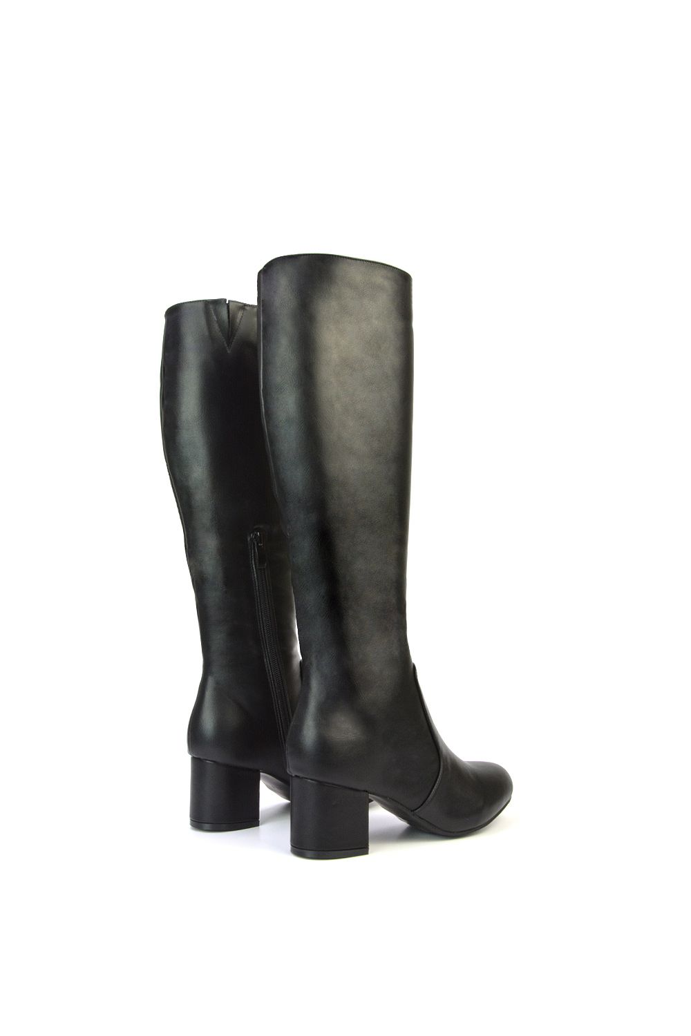 XY London 'Honey' Knee High Boots with Mid Block Heel and Inside Zip image 4