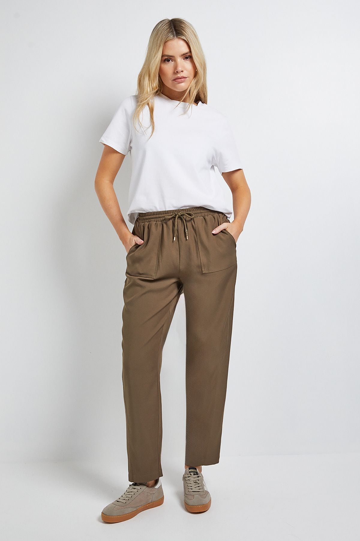 Dorothy Perkins Pull On Barrel Leg Trouser Khaki image 4