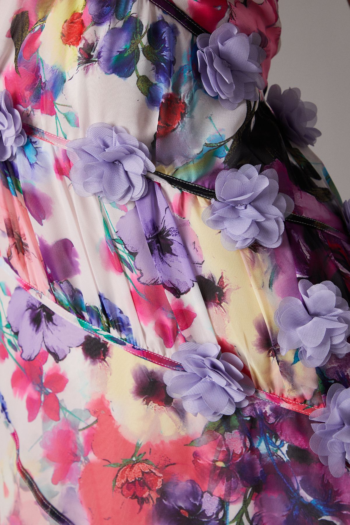 Coast 3d Flower Sleeveless Midi Dress Pink image 5