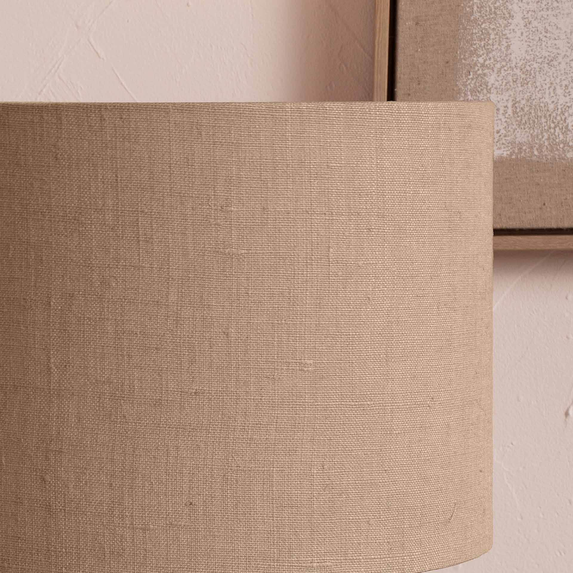 Ruma Natural Linen Cylinder Shade For Floor Lamp image 2