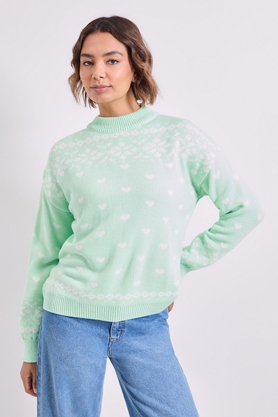 Dorothy Perkins Fairisle Christmas Jumper Mint