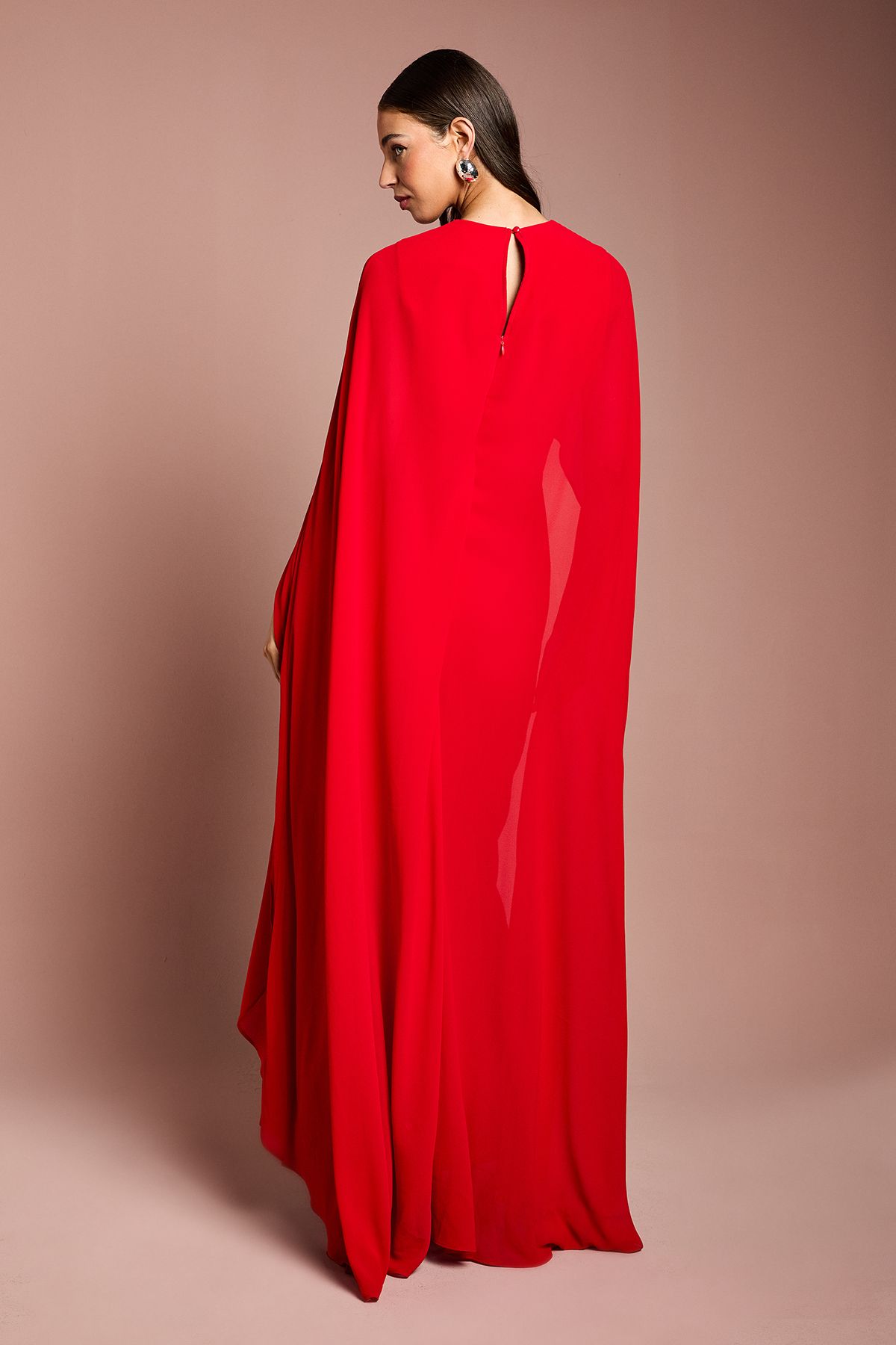 Coast Cape Sleeve Maxi Dress Red image 5